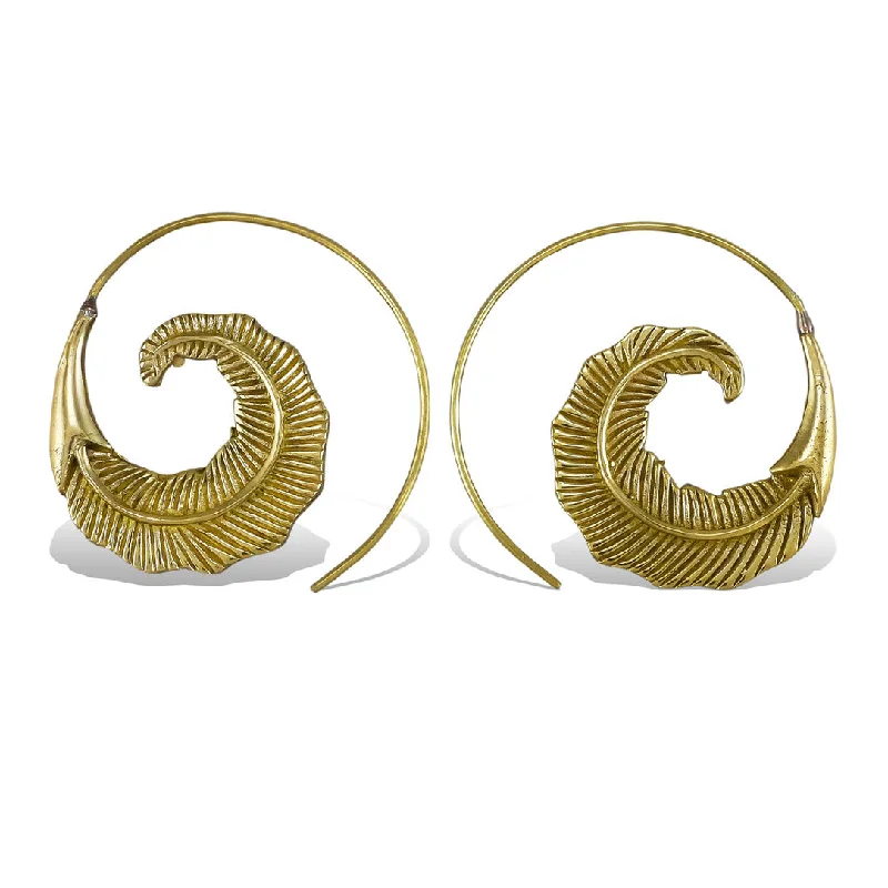 Women's sterling hoop earrings-<span>BRE-230<span>: </span></span>Kali Spirals