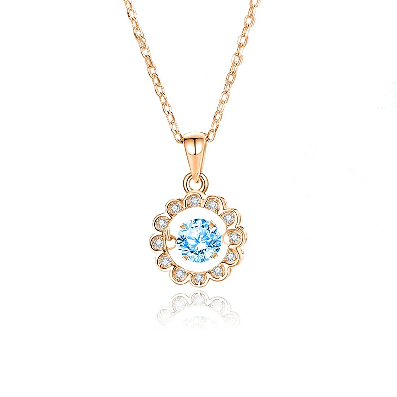 Zircon Blue Diamond Rose Gold