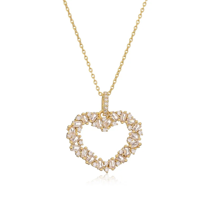 Gold White Diamond Necklace