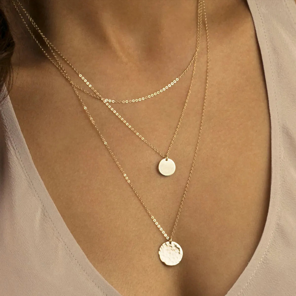 Women’s minimalist pendant necklace-Accessories Necklace Geometric Suit Necklace L316 Stainless Steel Three-piece Necklace Clavicle Chain Wholesale Gooddiy