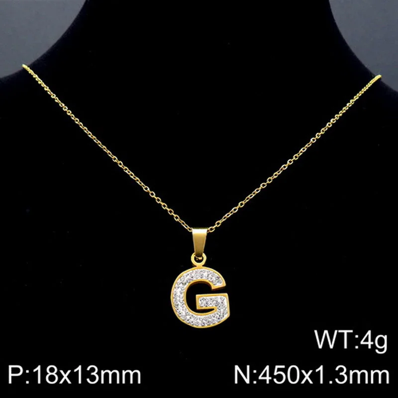 Gold Necklace Letter G