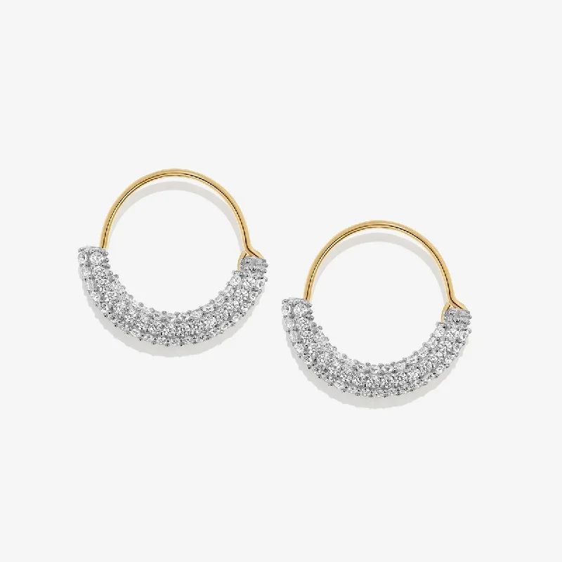 Women's oval earrings-Saz mini hoop earrings