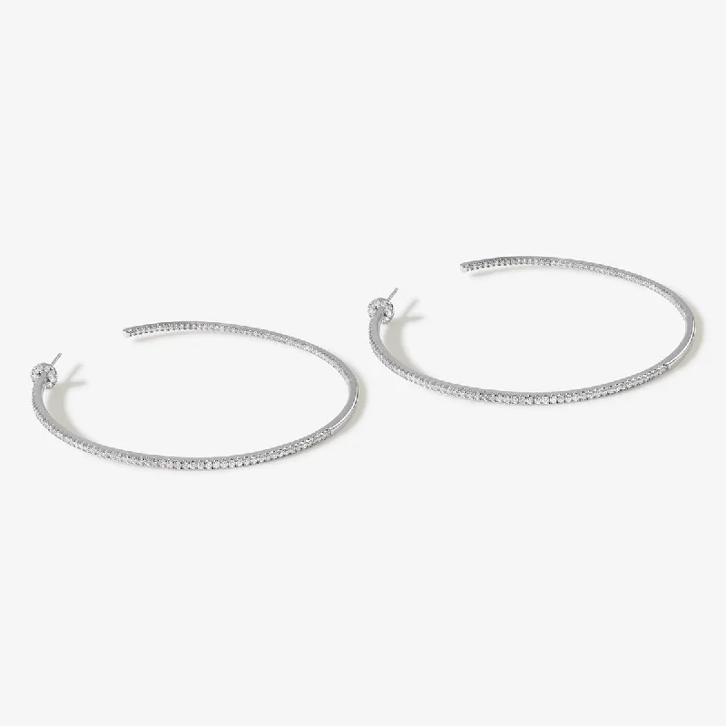 Women's engagement earrings-Coen hoop earrings