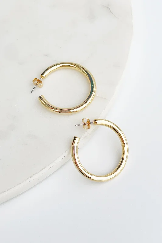 Women's trendy earrings-Tube Hoops