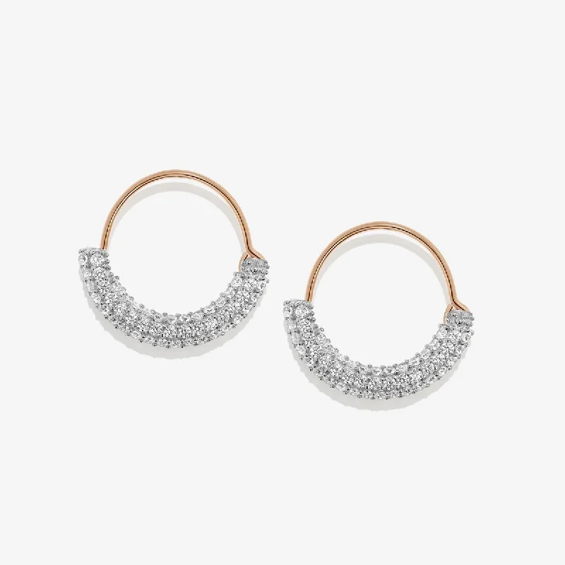 Women's wedding stud earrings-Saz mini hoop earrings