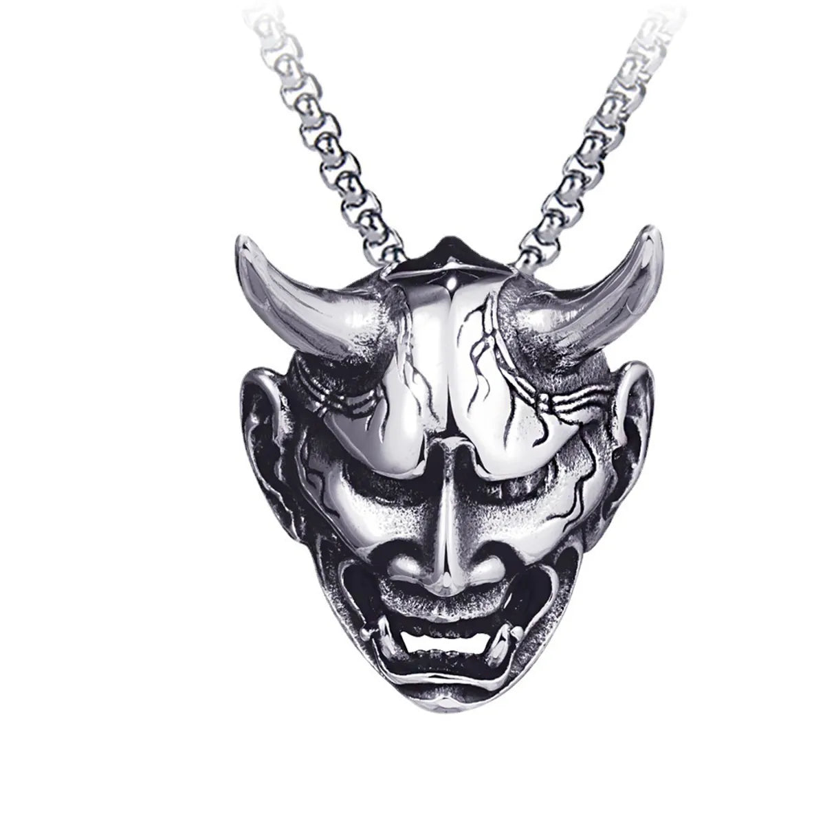 Mask Titanium Steel Necklace