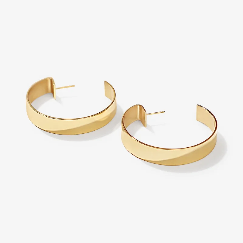 Women's gold hoop earrings-Hooper hoop earrings