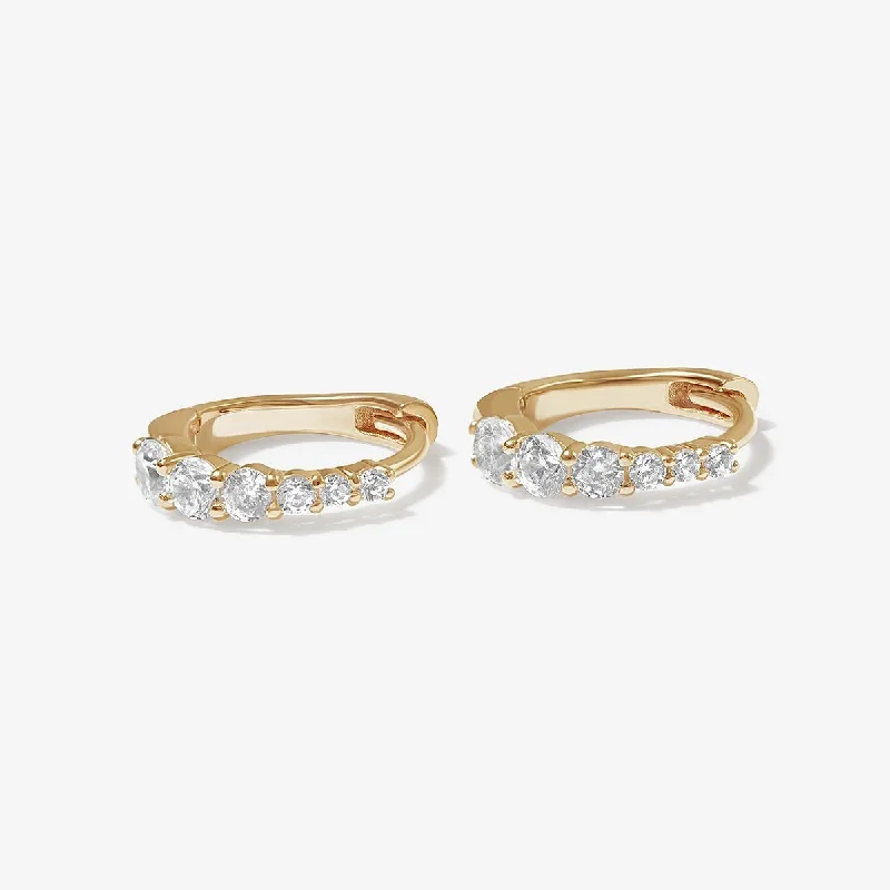 Women's elegant hoop earrings-Madeus huggie earrings