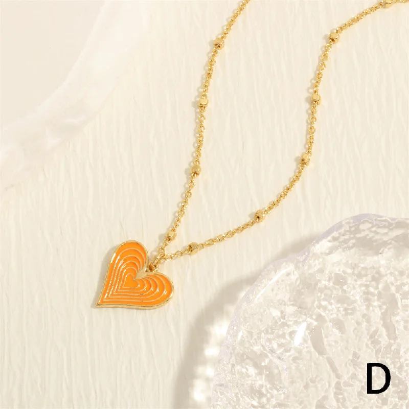 NE2121-Orange Dripping Heart