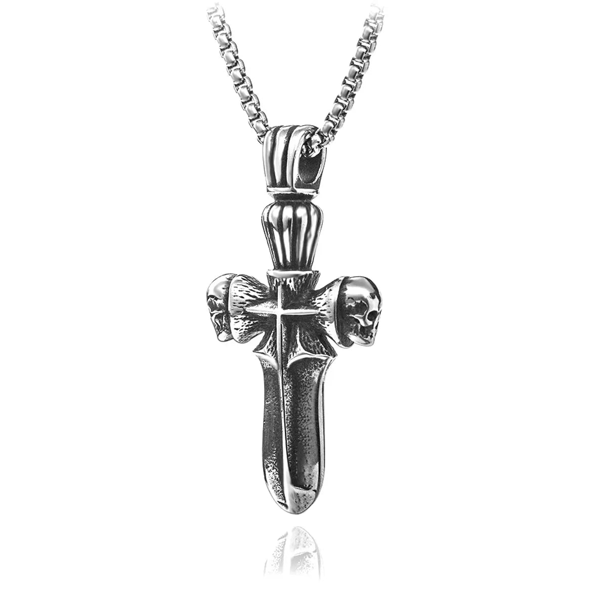 Crown Sword Titanium Steel Necklace