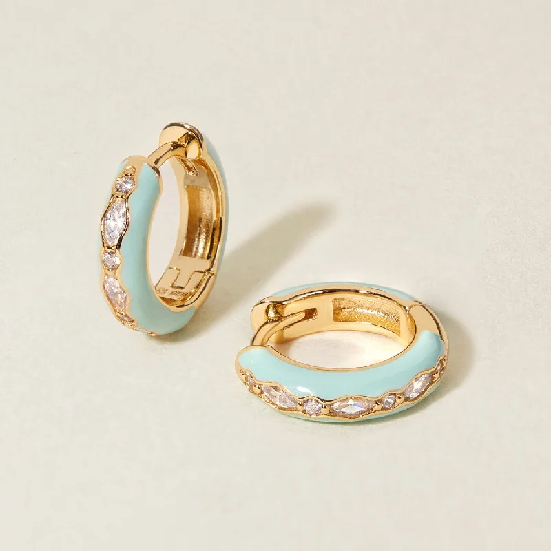 Women's gem-studded earrings-Mattus mint earrings