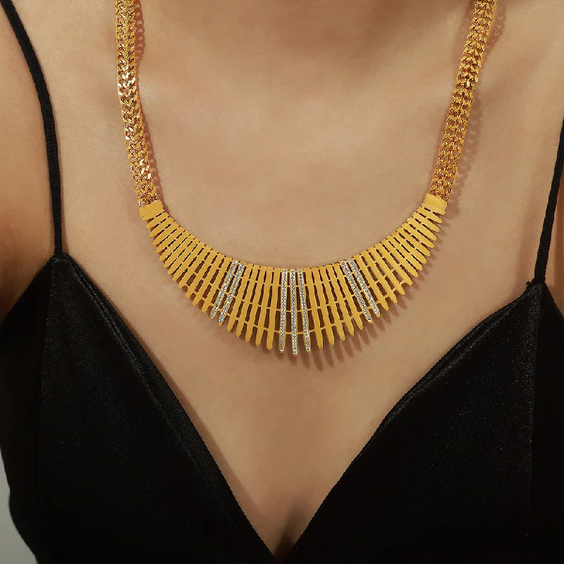 P121-Gold Necklace-50+5cm