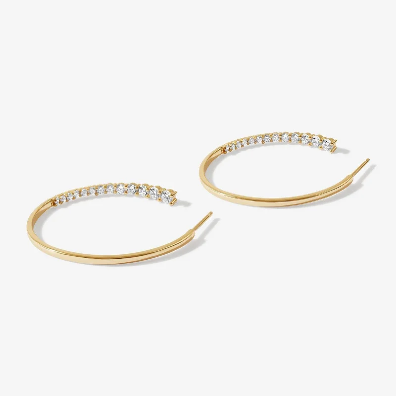 Women's classic gold earrings-Tyler maxi hoop earrings