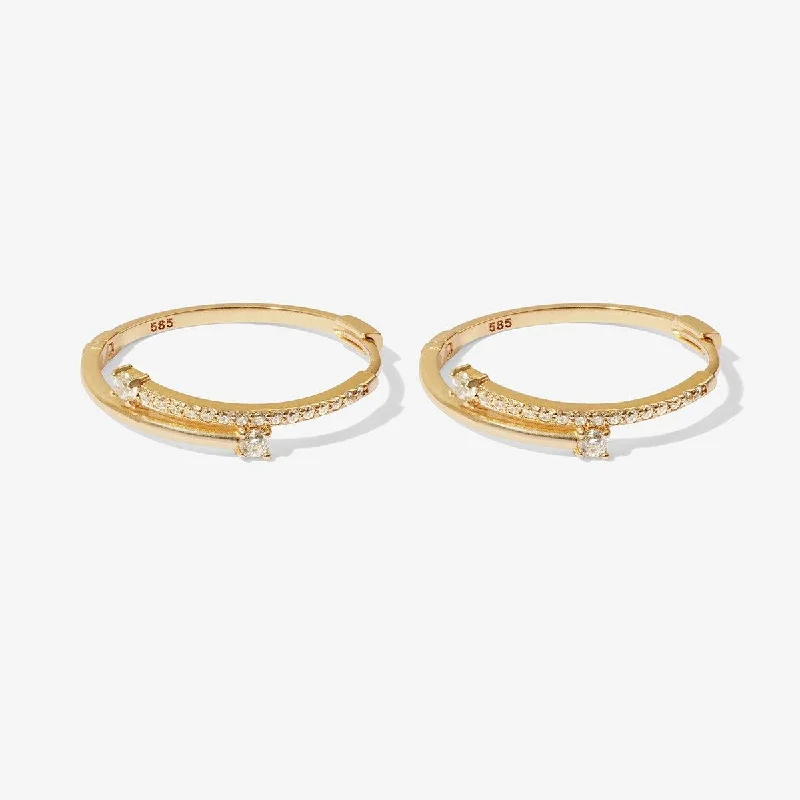 Women's boho earrings-Celvin hoops