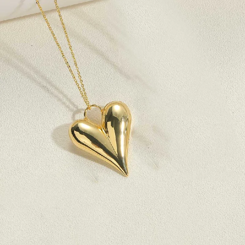 14K Real Gold Big Heart