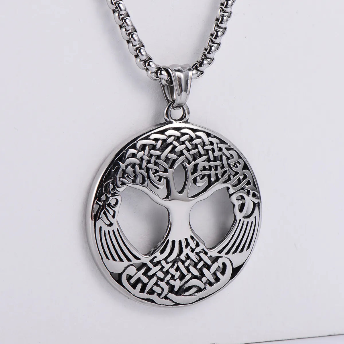 Women’s long necklace-Retro 304 Stainless Steel Polishing Men'S