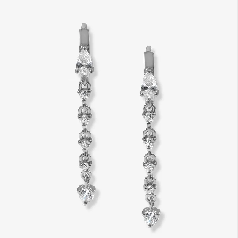 Women's layered earrings-Ellington chain earrings