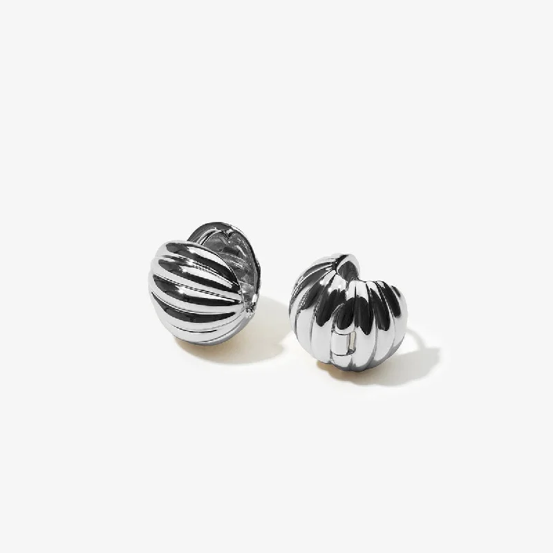 Women's luxury earrings-Klaus mini ball huggie earrings