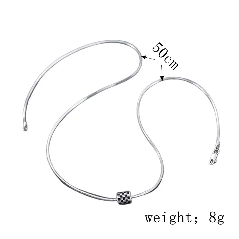 Women’s vintage necklace-Ig Style Cool Style Korean Style Solid Color Sterling Silver Silver Plated Necklace