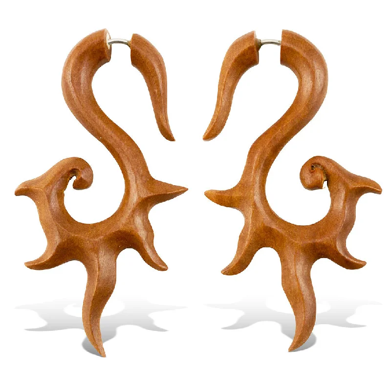 Women's trendy earrings-<span>EFW-929<span>: </span></span>Sunset Tails - Wood