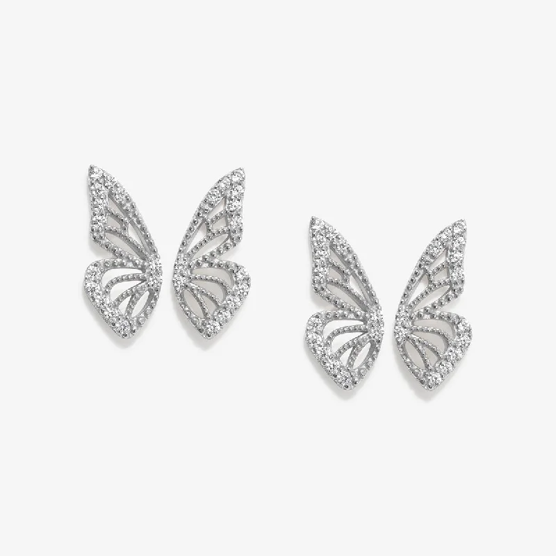 Women's pearl drop earrings-Peta butterfly earrings