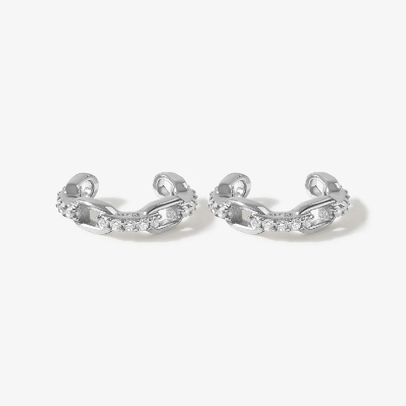 Women's silver earrings-Avi ear cuffs