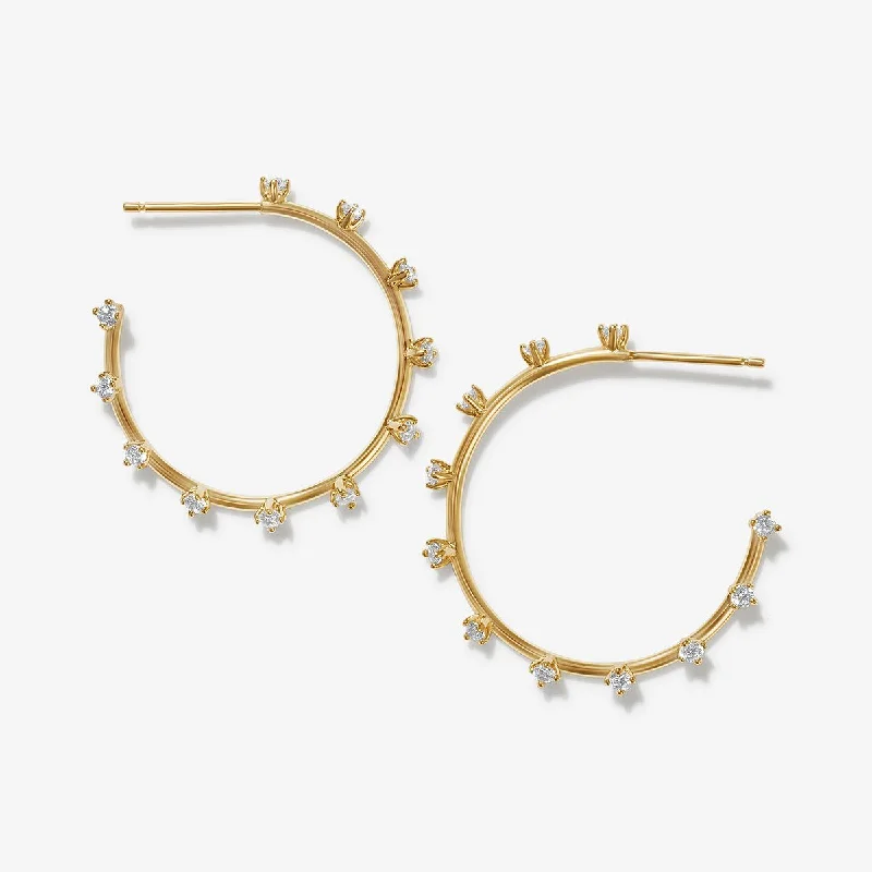 Women's charm earrings-Emerson hoop earrings