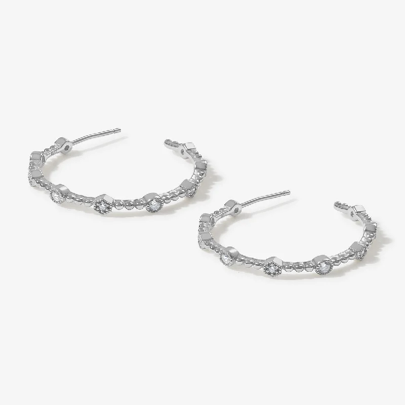 Women's gold earrings-Dixie hoop earrings