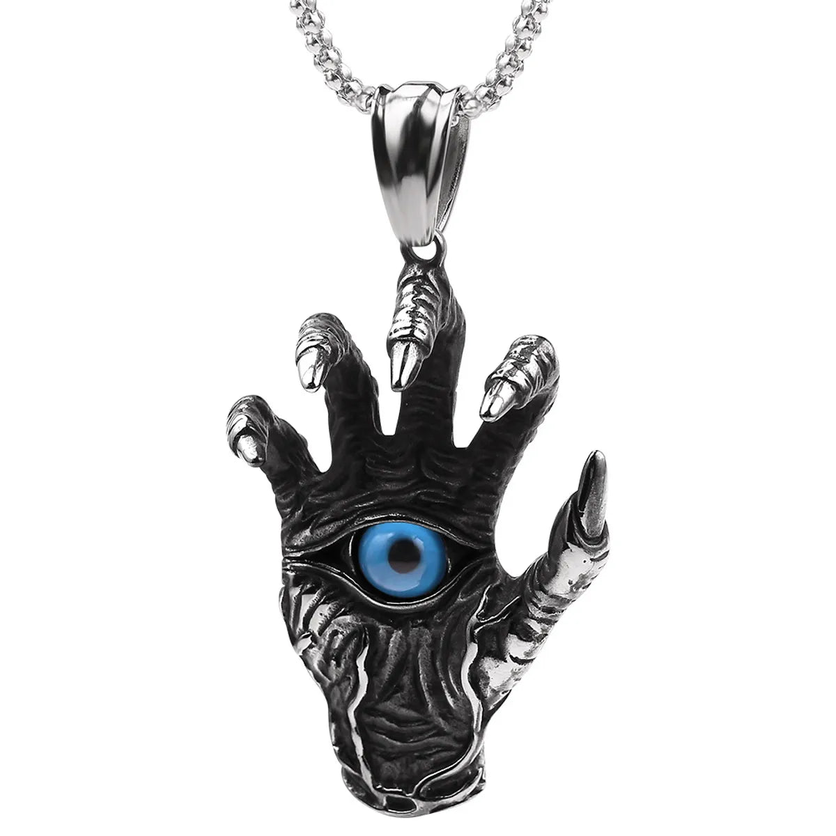 Women’s heart-shaped necklace-Hip-Hop Retro Devil'S Eye Alloy Plating Men'S Pendant Necklace