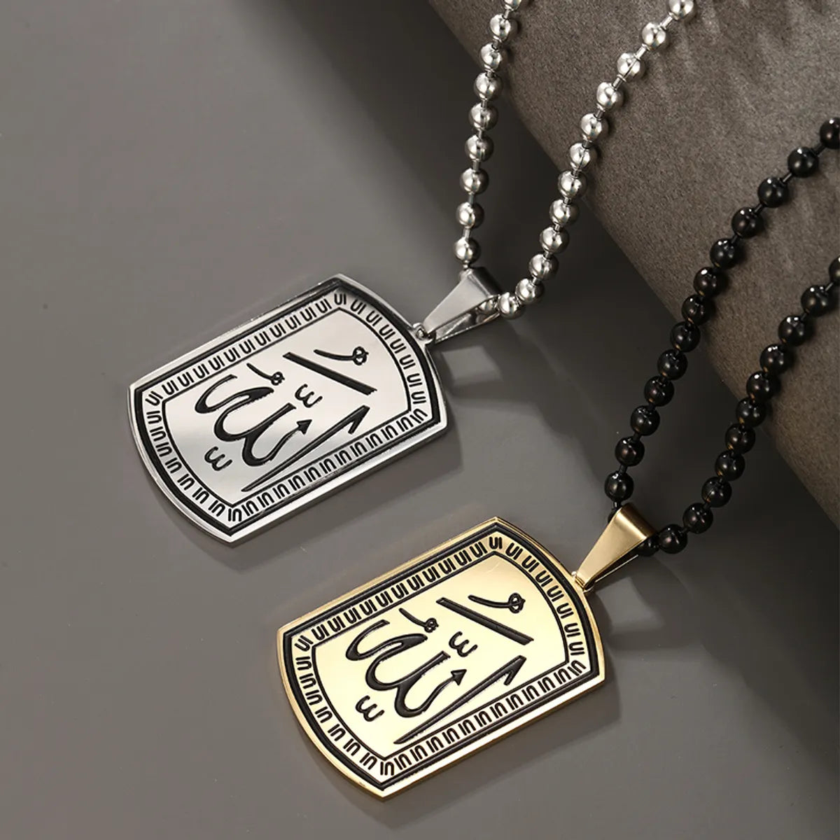 Women’s designer necklace-Hip-hop Xuping Geometric Stainless Steel Plating 14k Gold Plated Men's Pendant Necklace