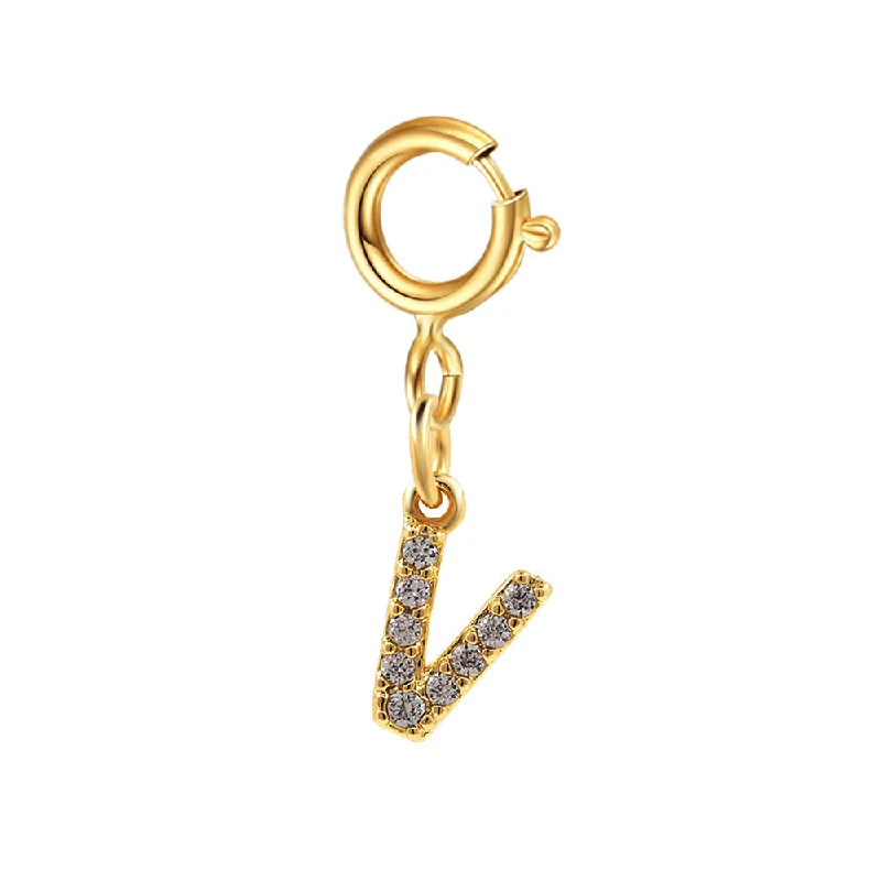 Spring Fastener Letter Pendant V