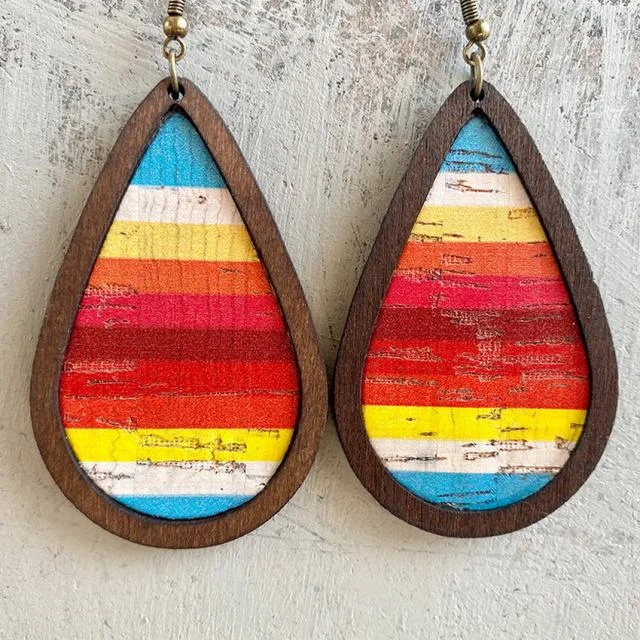 Women's small hoop earrings-Beautiful Tequila Sunrise Earrings