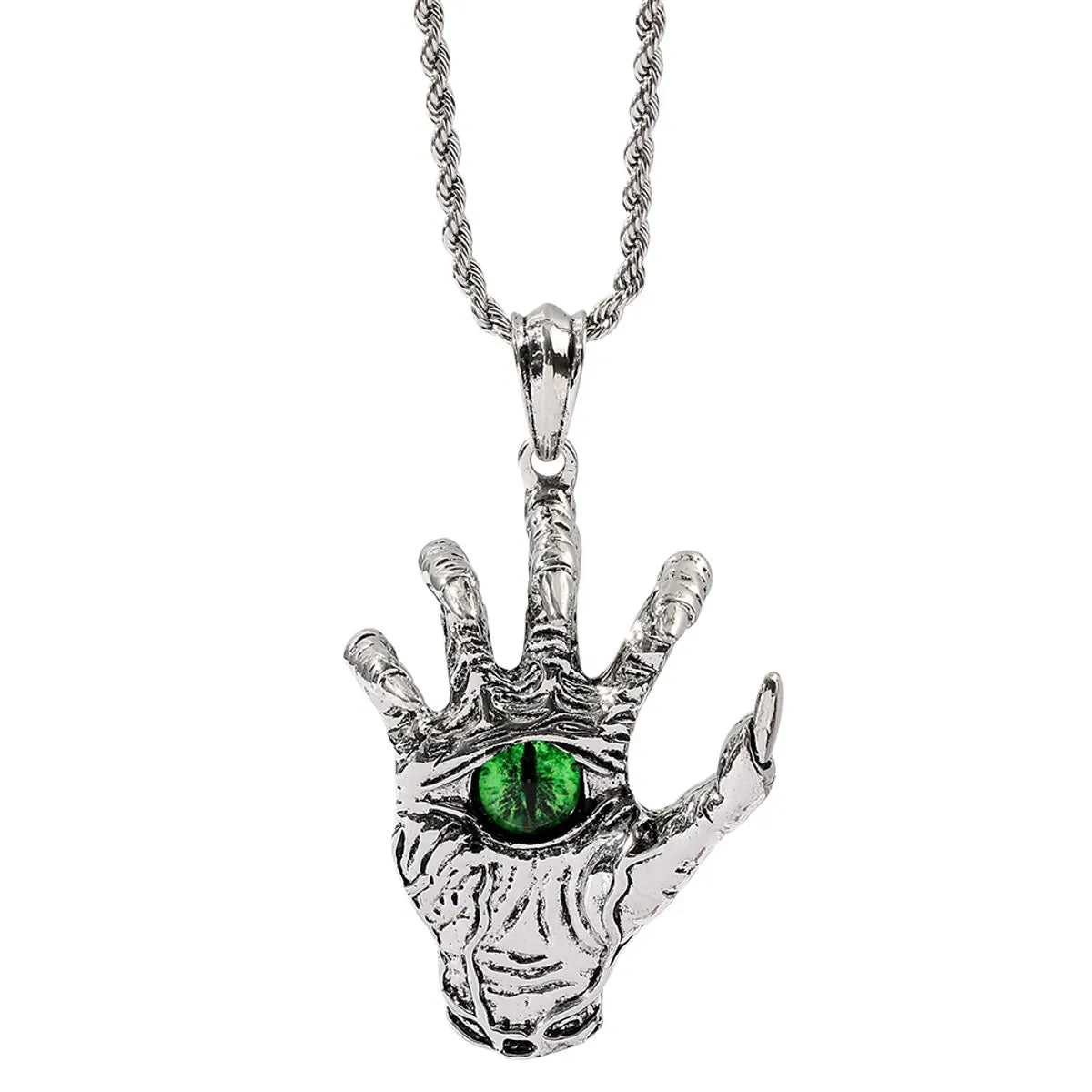 Dragon Claw Devil's Eye Necklace Green Eye Beads