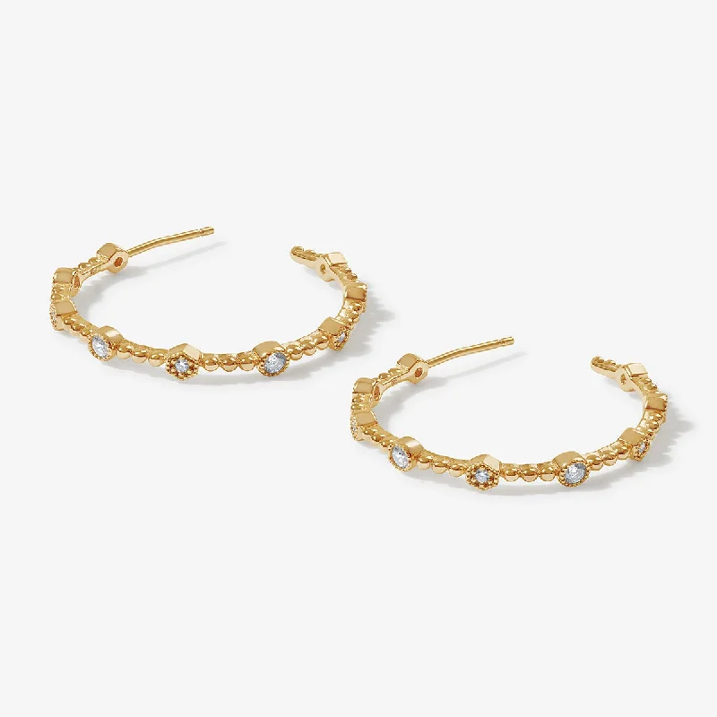 Women's cute earrings-Dixie hoop earrings