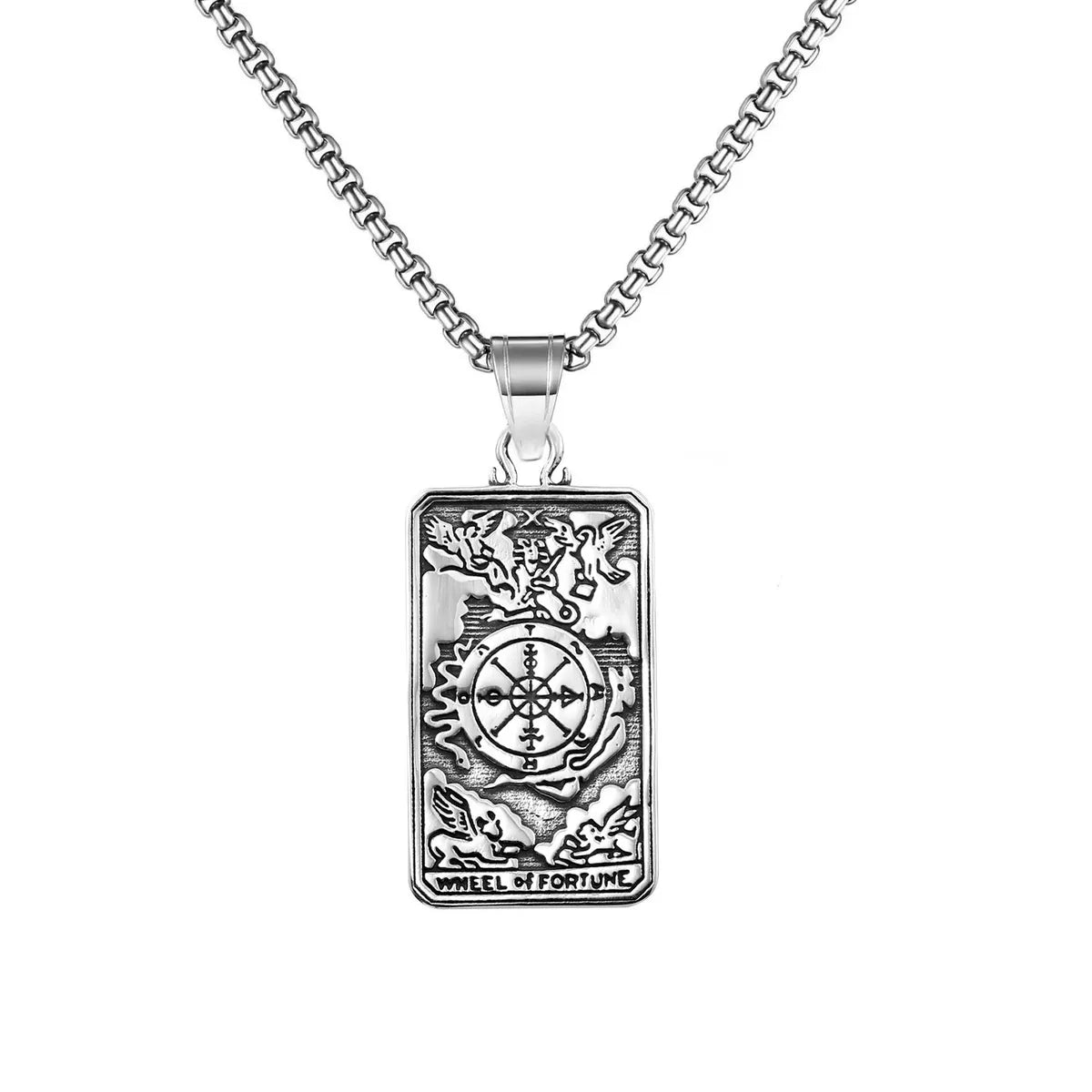 Wheel of Destiny Titanium Steel Necklace