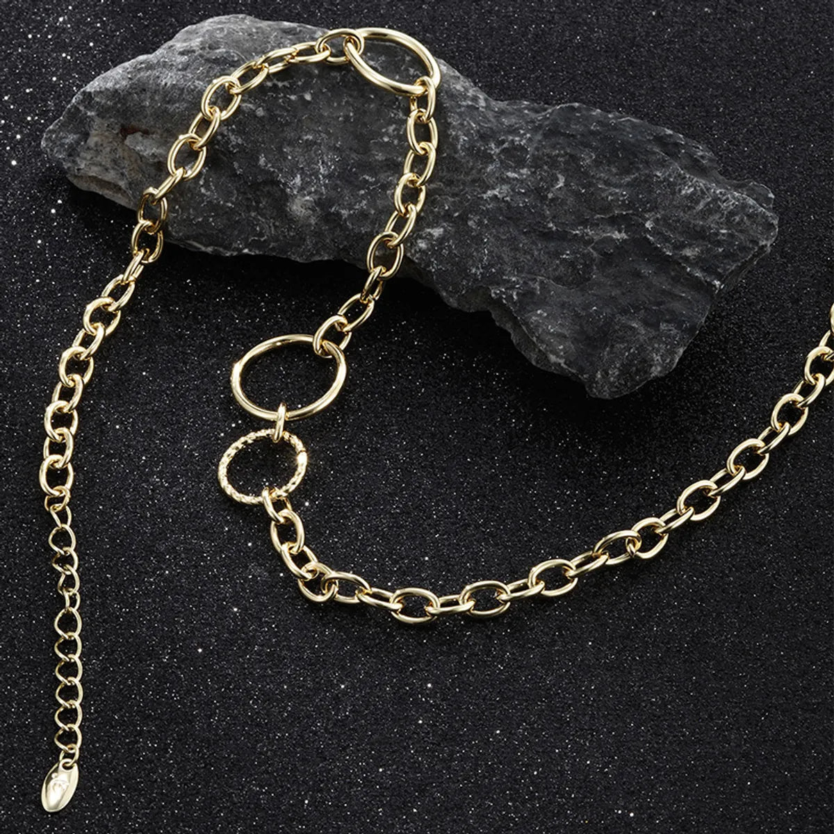 Women’s vintage necklace-Vintage Style Xuping Geometric Circle Oval Alloy Copper Alloy Irregular Plating Chain 14k Gold Plated Women's Choker