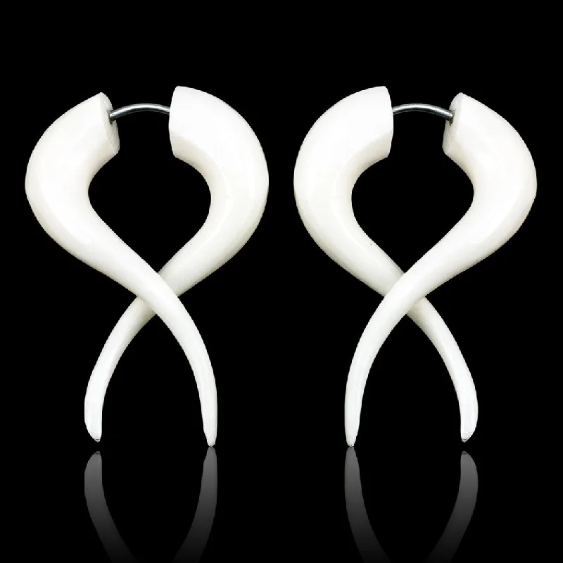 Women's classy earrings-<span>EFB-881<span>: </span></span>Basic Twists - Bone