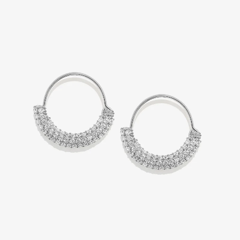 Women's luxury diamond earrings-Saz mini hoop earrings