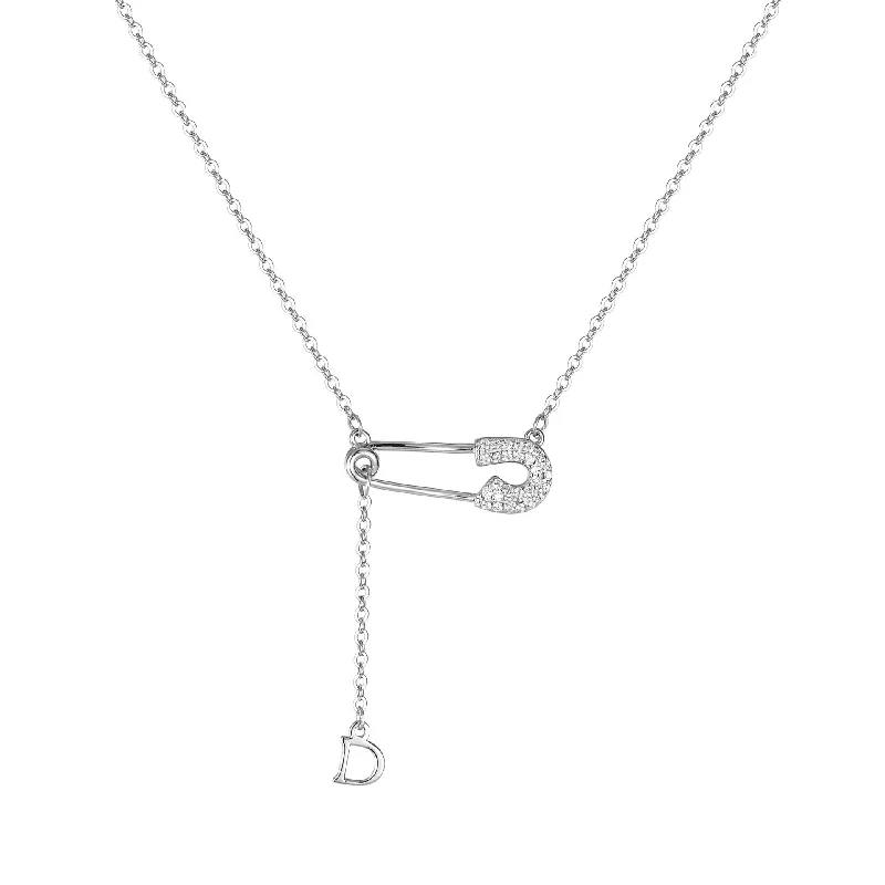 Women’s 925 silver necklace-Sterling Silver Silver Plated Simple Style Classic Style Plating Inlay Solid Color Zircon Pendant Necklace