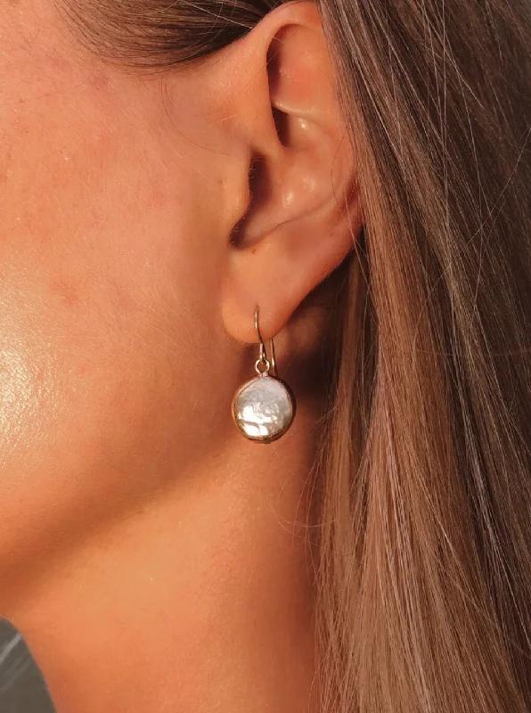 Women's chic gold earrings-Everyday Baroque Pearl Earrings