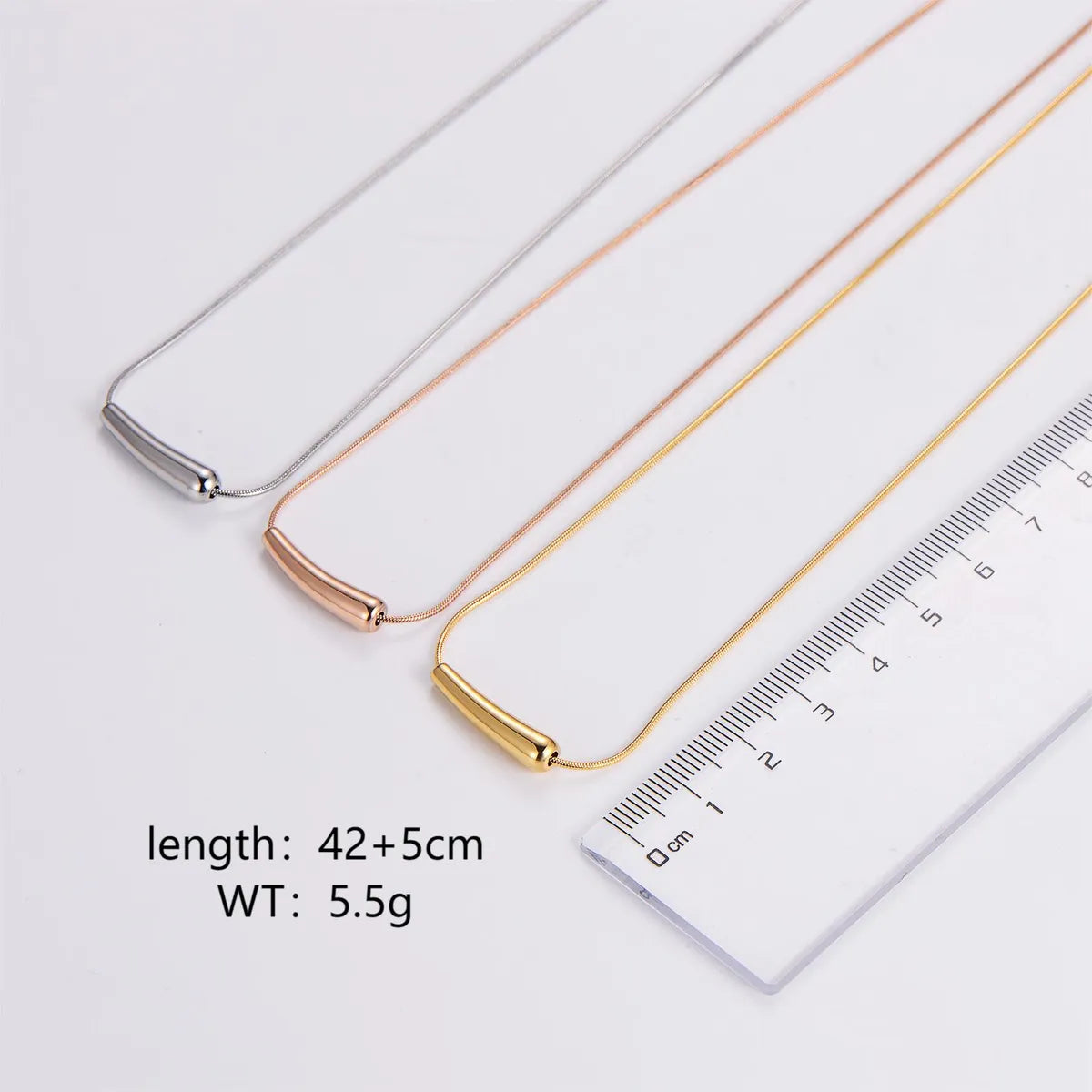 Women’s symbol necklace-Simple Style Geometric Stainless Steel 18k Gold Plated Pendant Necklace