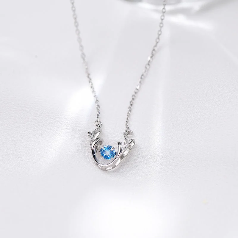 Ns619 [White Gold Color]]-F1544 Blue Diamond