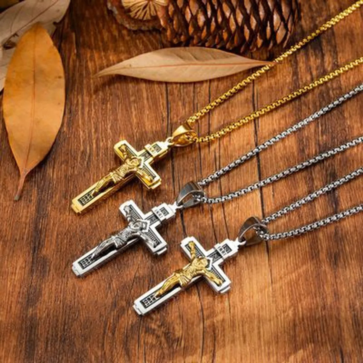 Women’s personalized pendant necklace-Original Design Cross 304 Stainless Steel Plating Men'S