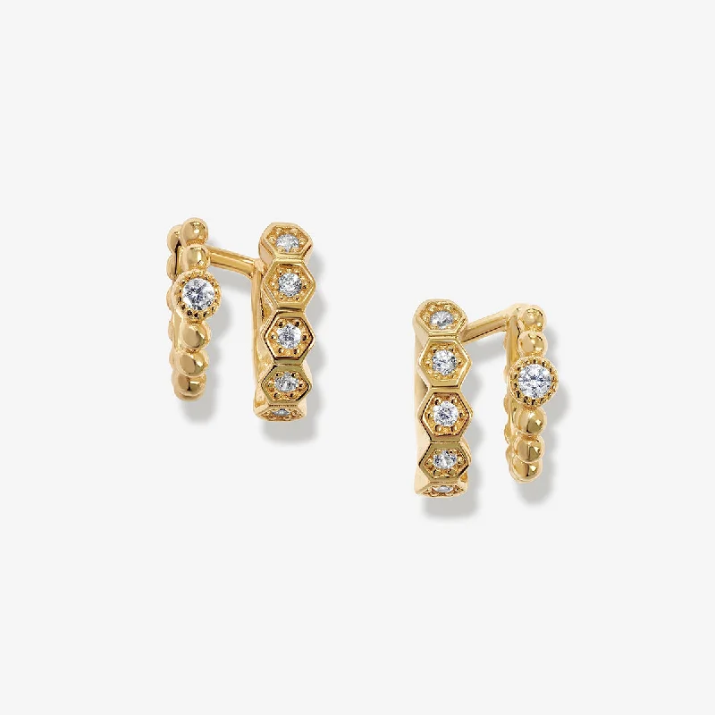 Women's elegant earrings-Olina huggie earrings