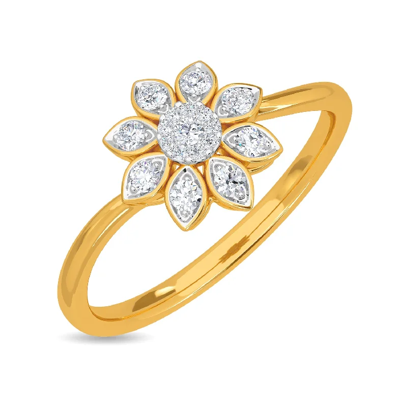 Trendy women's rings-Dahlia Ring