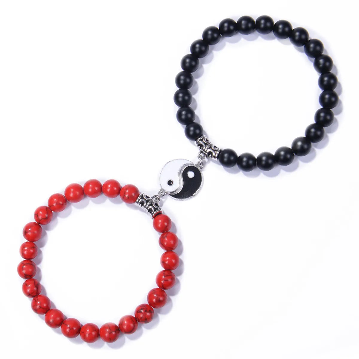 Frosted Stone Red Turquoise Bracelet