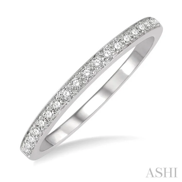 Women’s custom engagement ring-1/6 Ctw Diamond Band in 14K White Gold