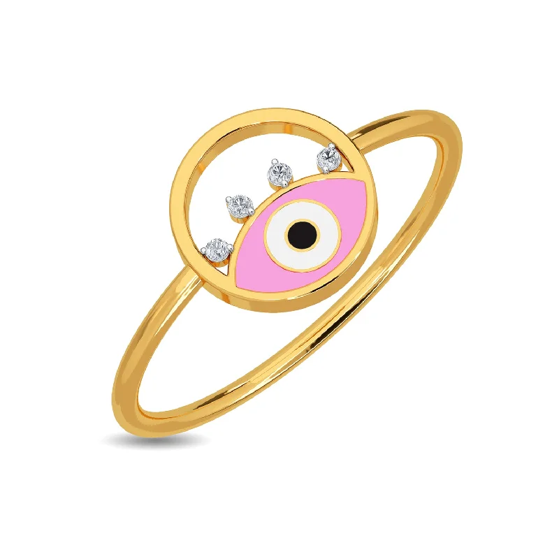 Women’s wedding band-Damla Evil Eye Ring