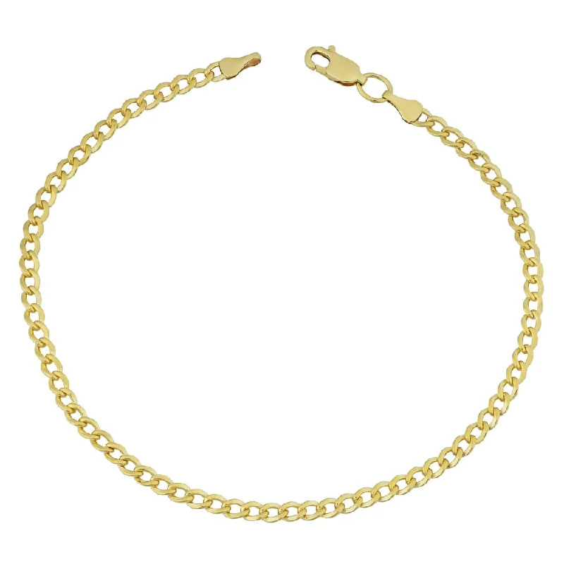 Women's bracelet set-14k Yellow Gold Filled 3.2mm High Polish Miami Cuban Link 8.5-inch Bracelet