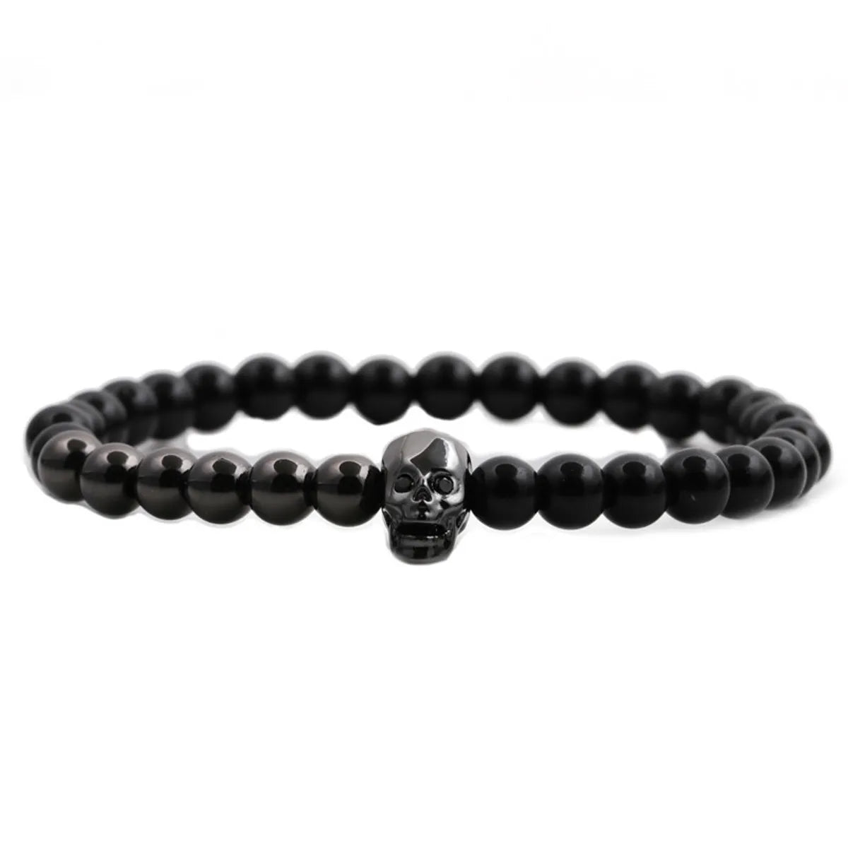 Women's chunky bracelet-Fashion New Skull Demon Eyes Beaded Bracelet